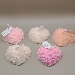 BaRich Candle For Life 💕 Rose Shaped Scented Candles  - Pink, Cream, and White